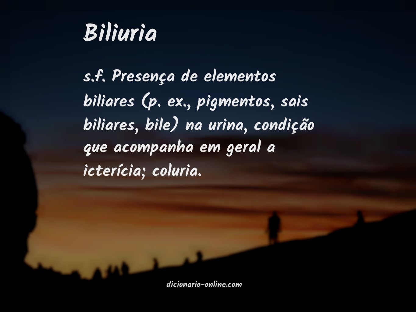 Significado de biliuria