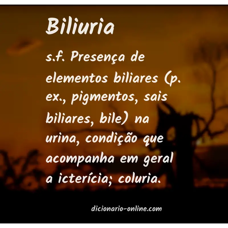 Significado de biliuria