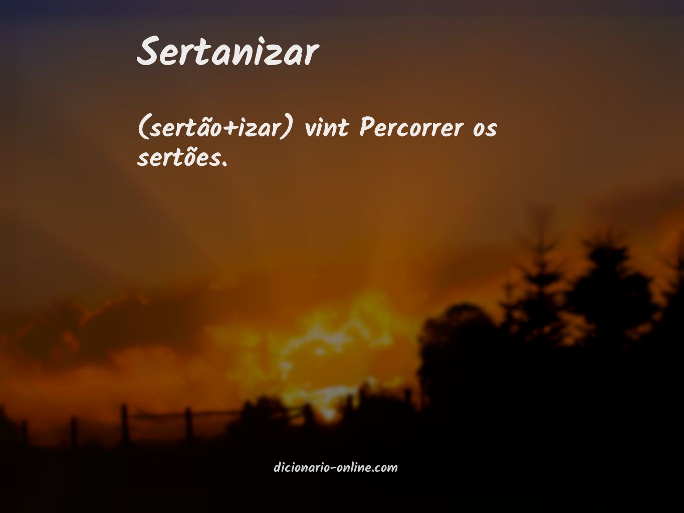 Significado de sertanizar