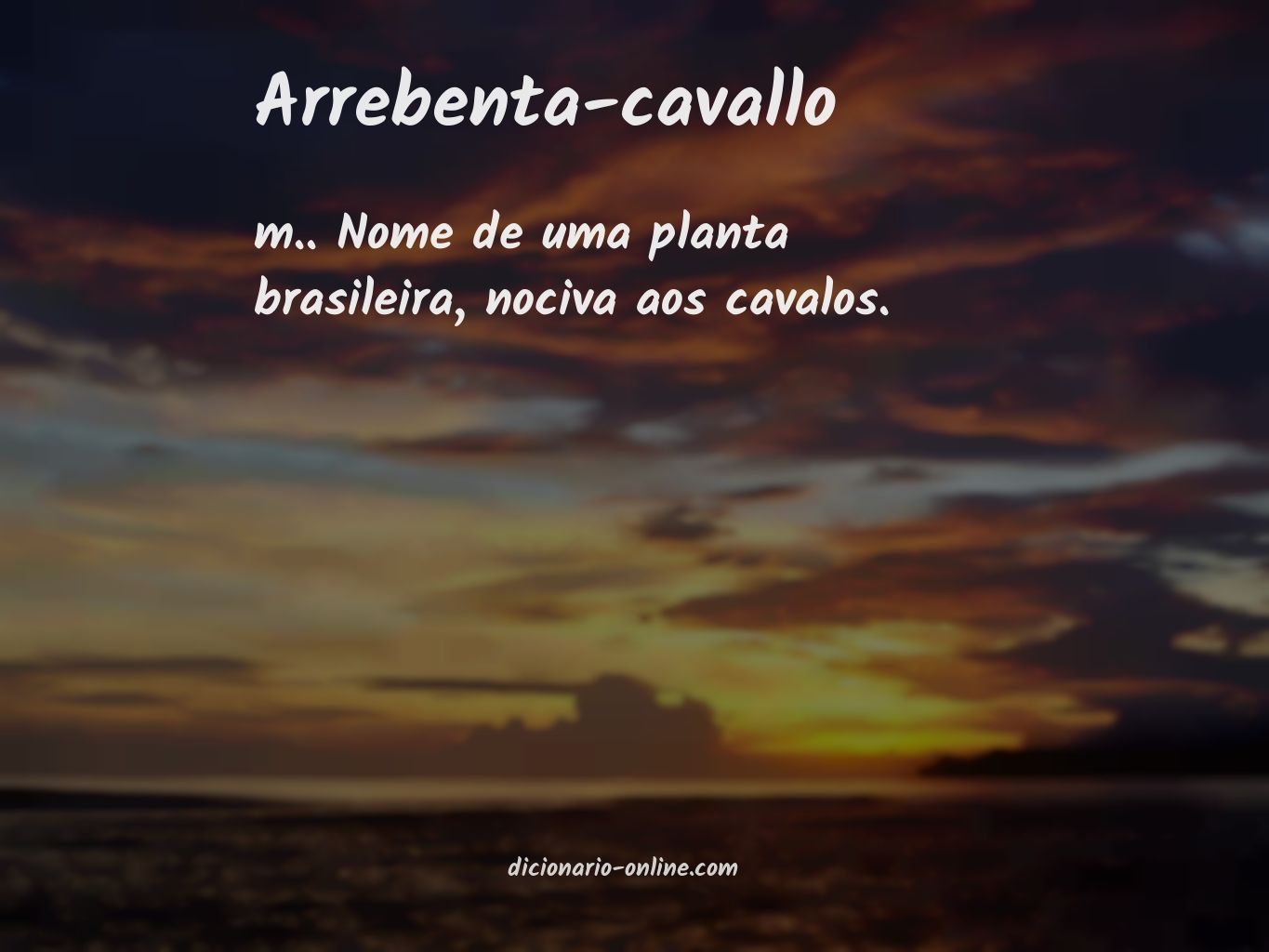 Significado de arrebenta-cavallo