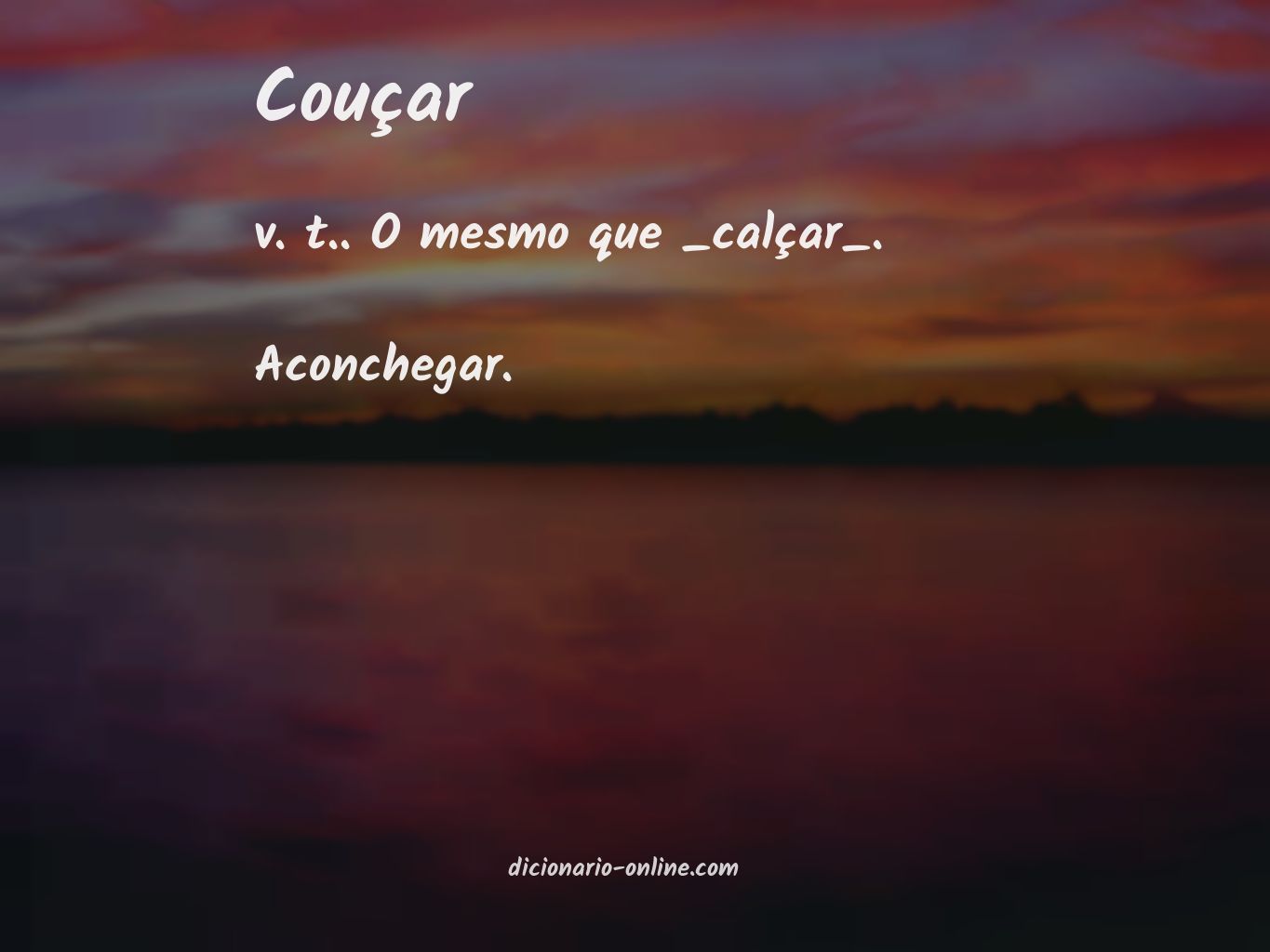 Significado de couçar