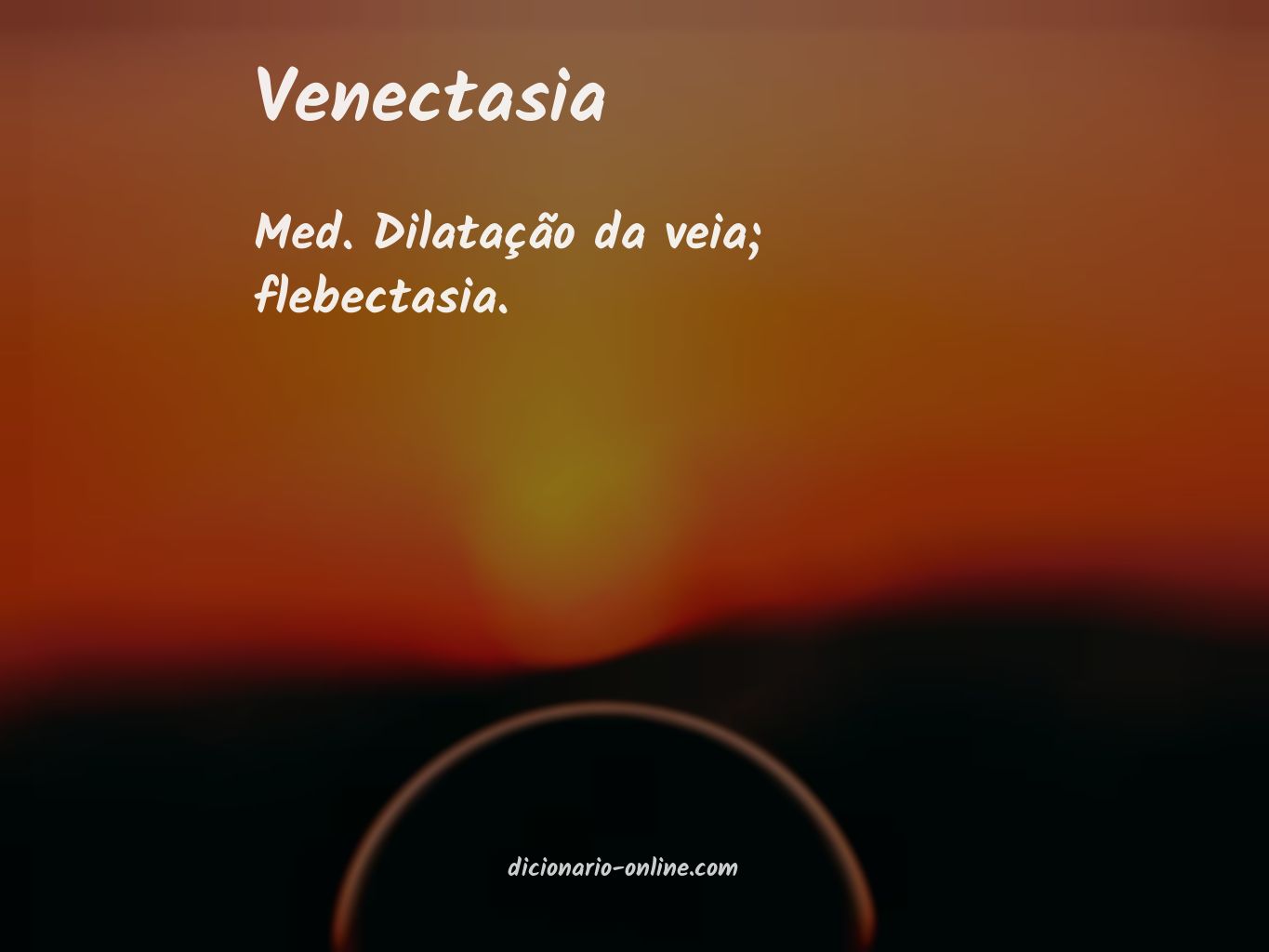 Significado de venectasia