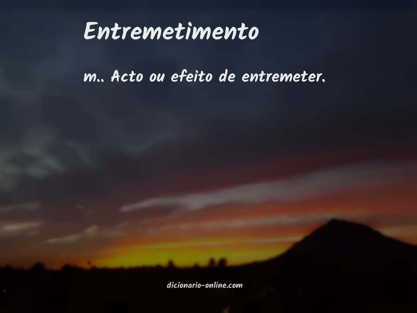 Significado de entremetimento