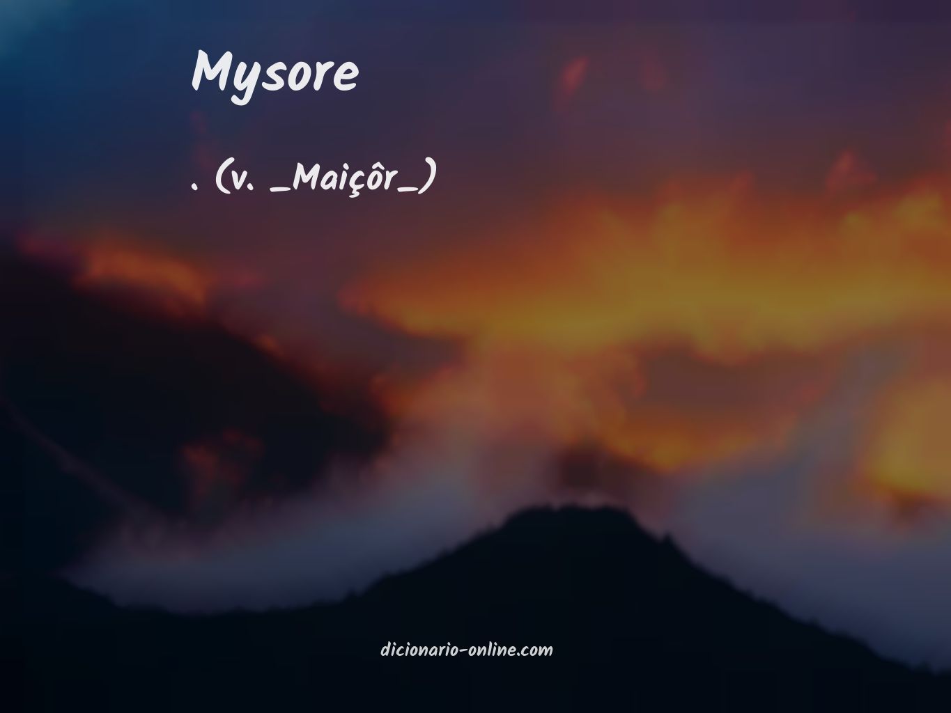 Significado de mysore