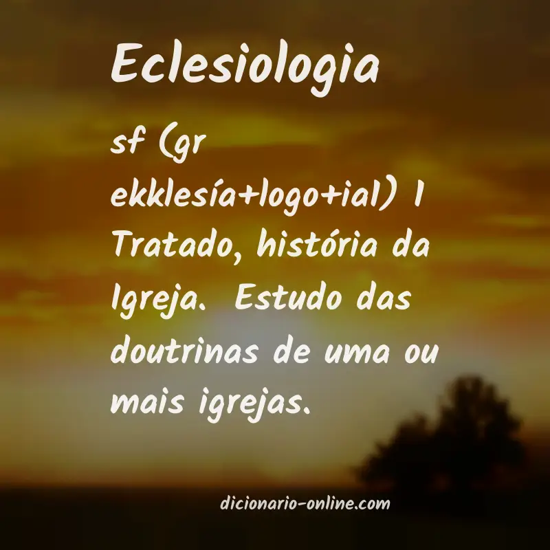 Significado de eclesiologia
