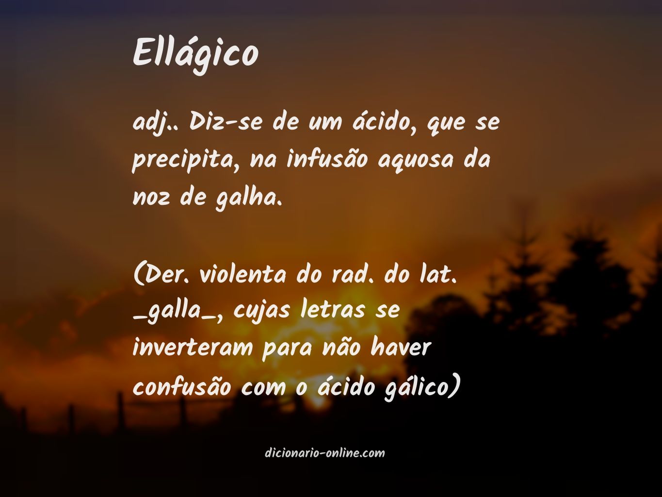 Significado de ellágico