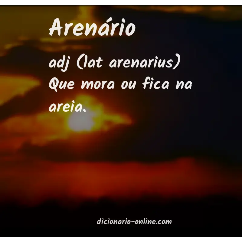 Significado de arenário