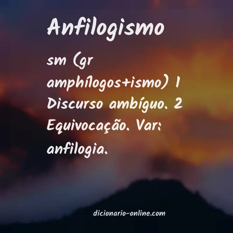Significado de anfilogismo
