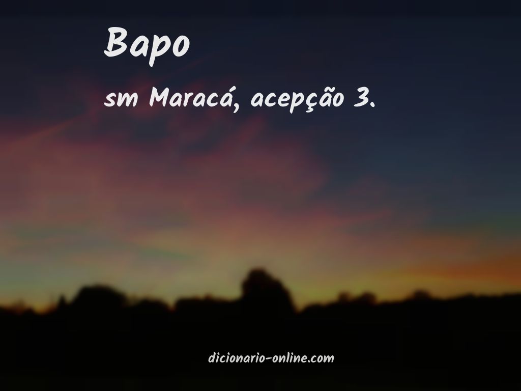 Significado de bapo