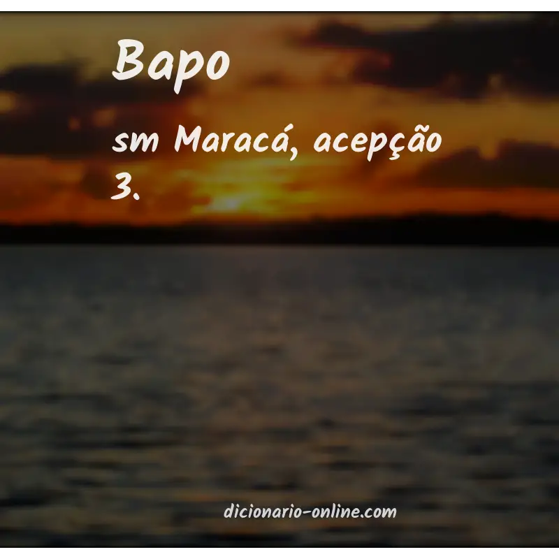 Significado de bapo