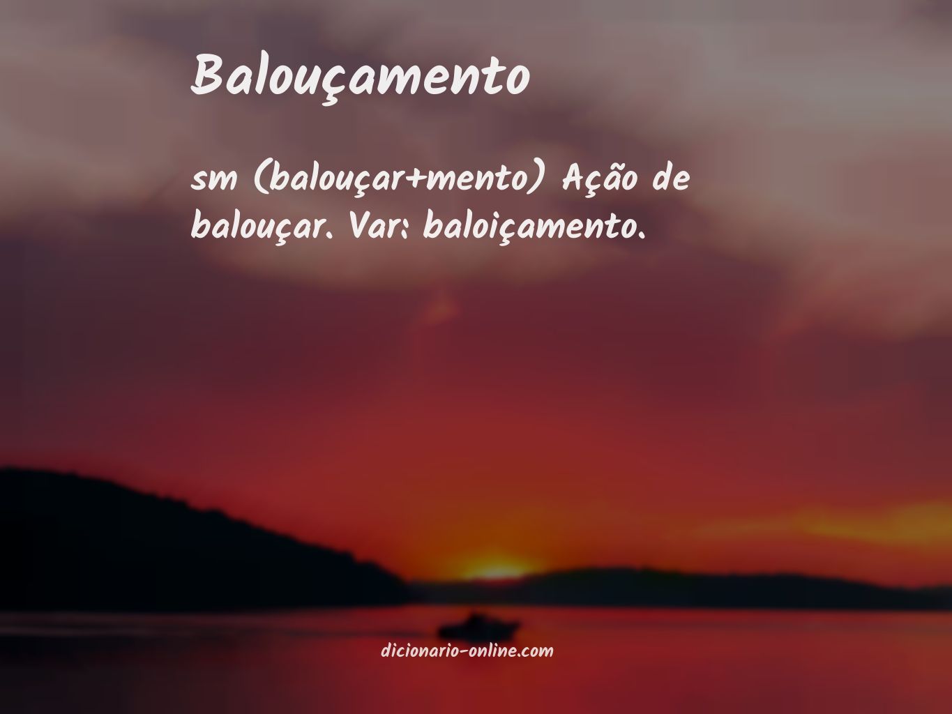 Significado de balouçamento