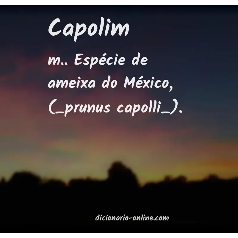 Significado de capolim