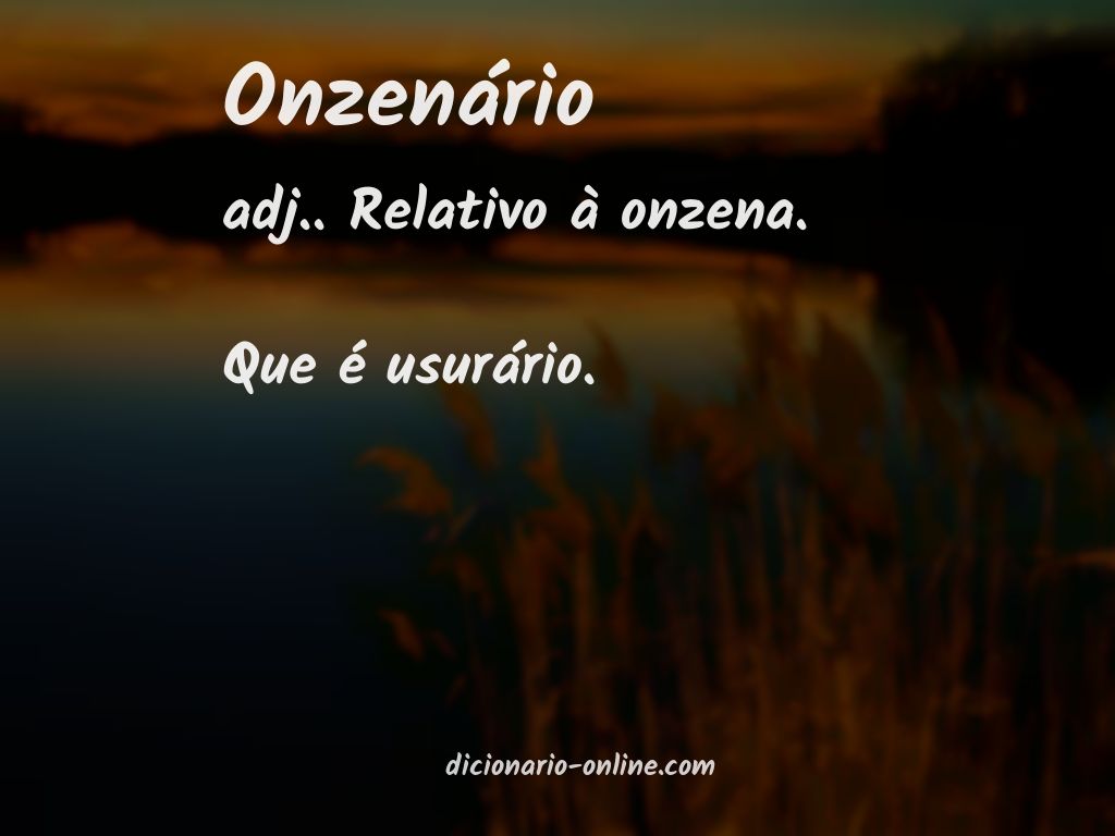 Significado de onzenário