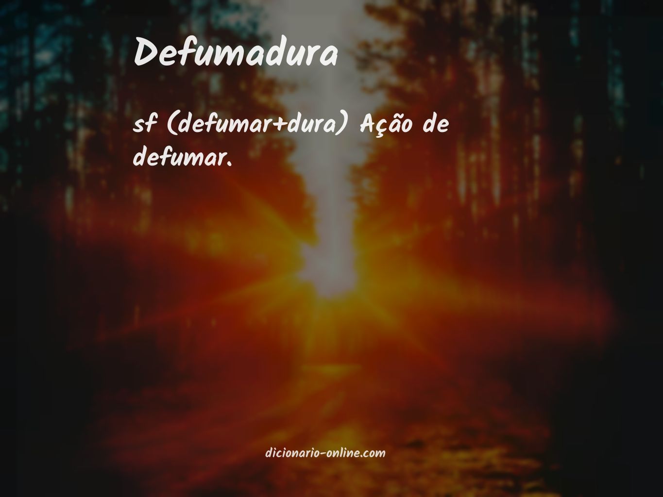 Significado de defumadura