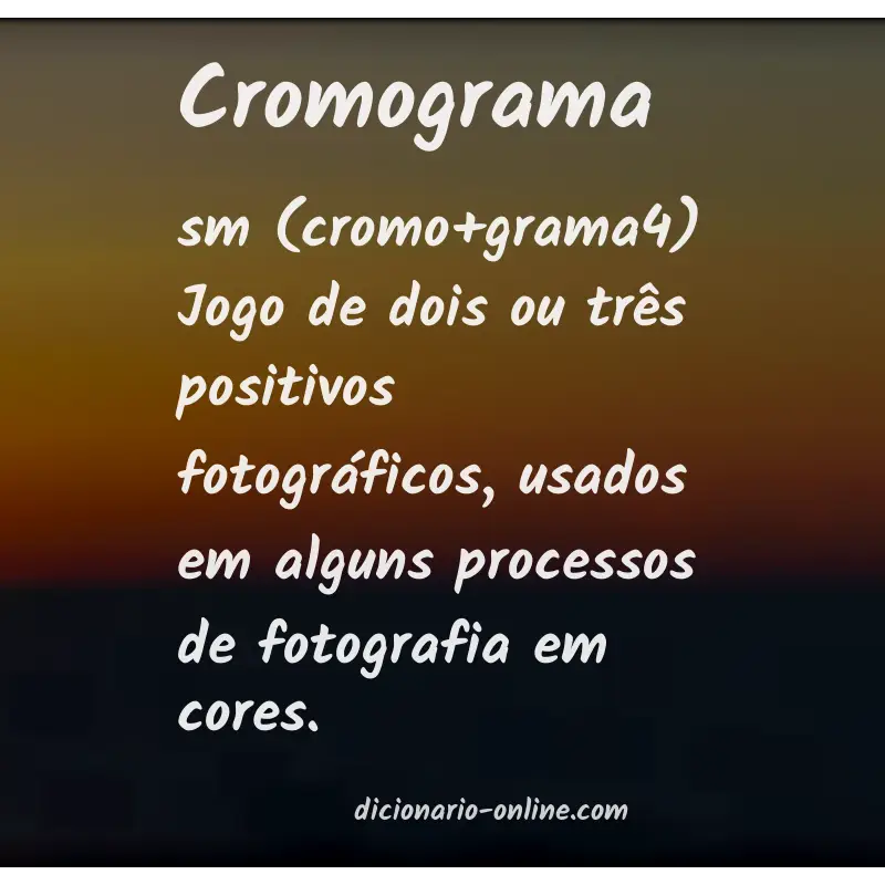 Significado de cromograma