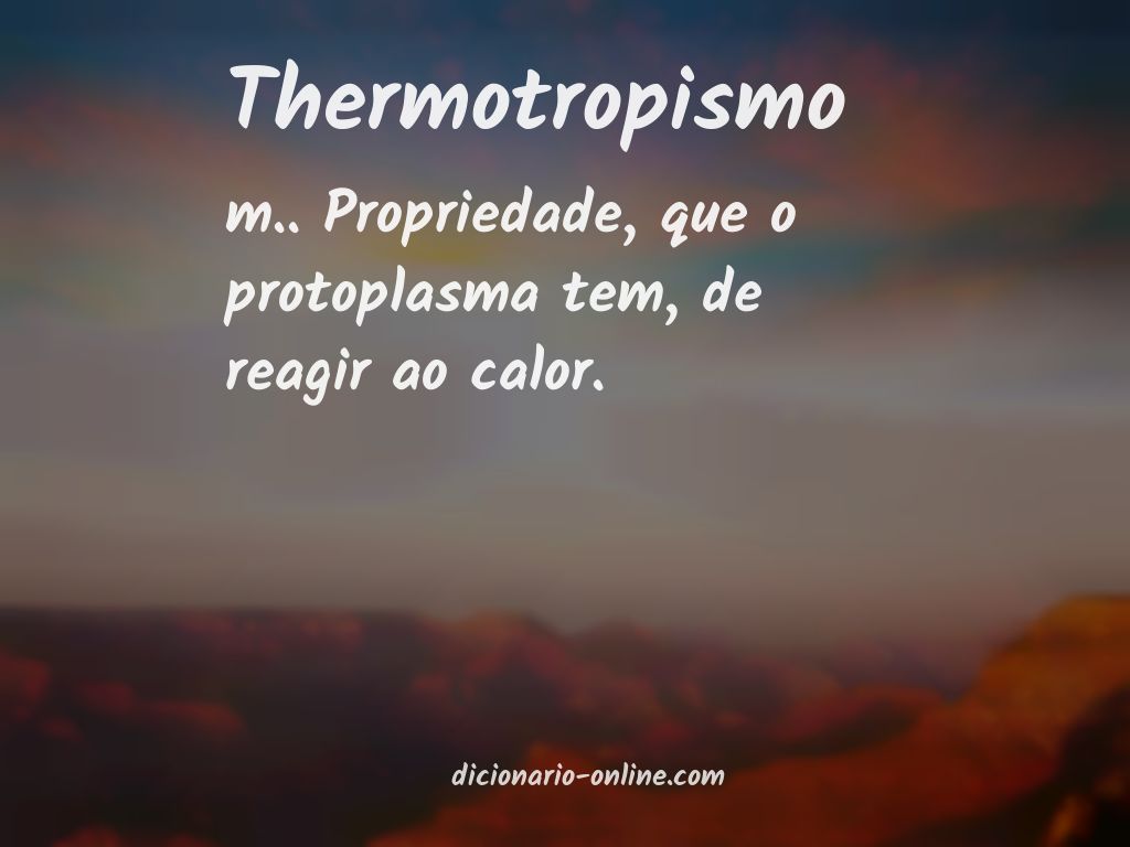 Significado de thermotropismo