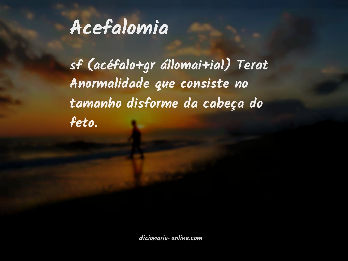 Significado de acefalomia