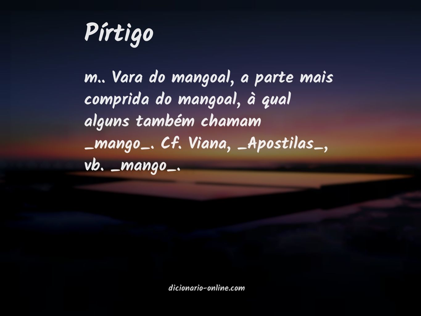 Significado de pírtigo