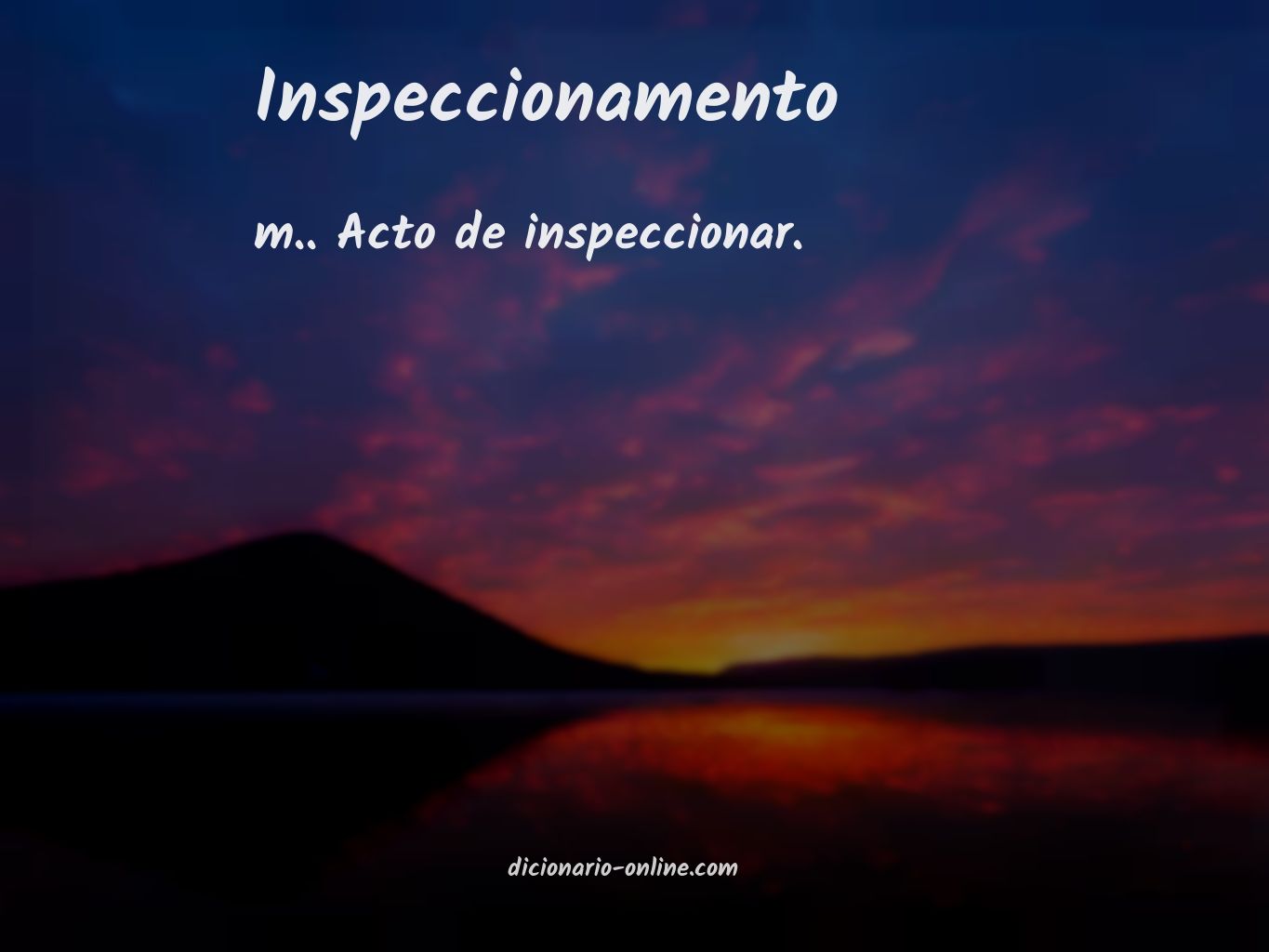 Significado de inspeccionamento