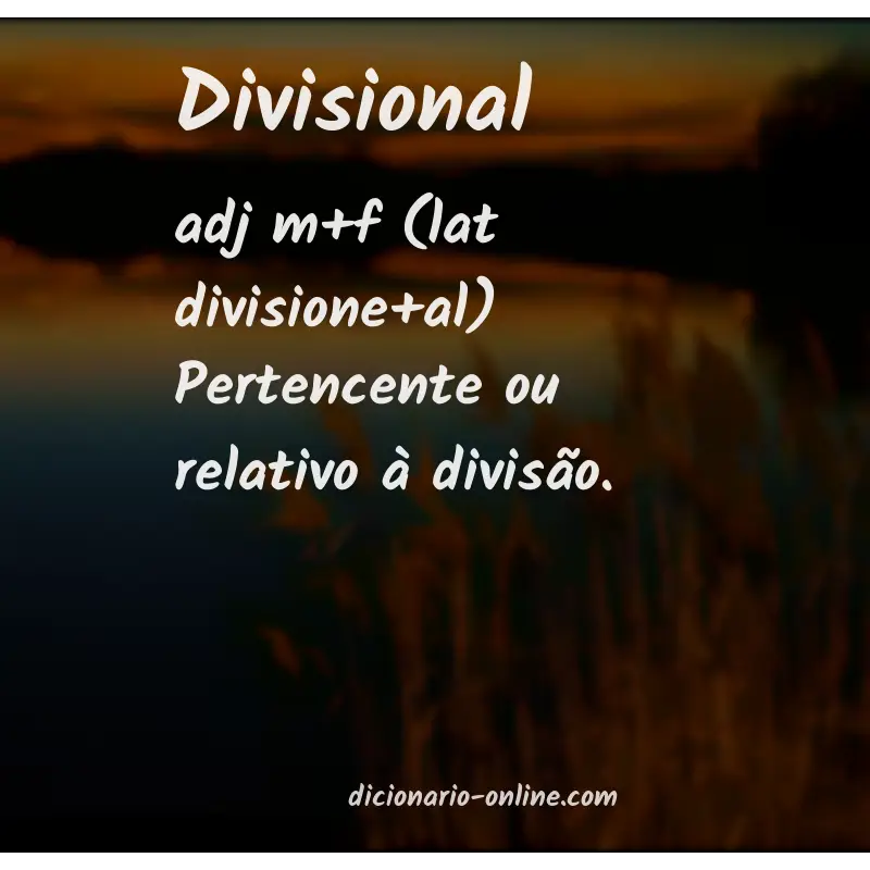 Significado de divisional
