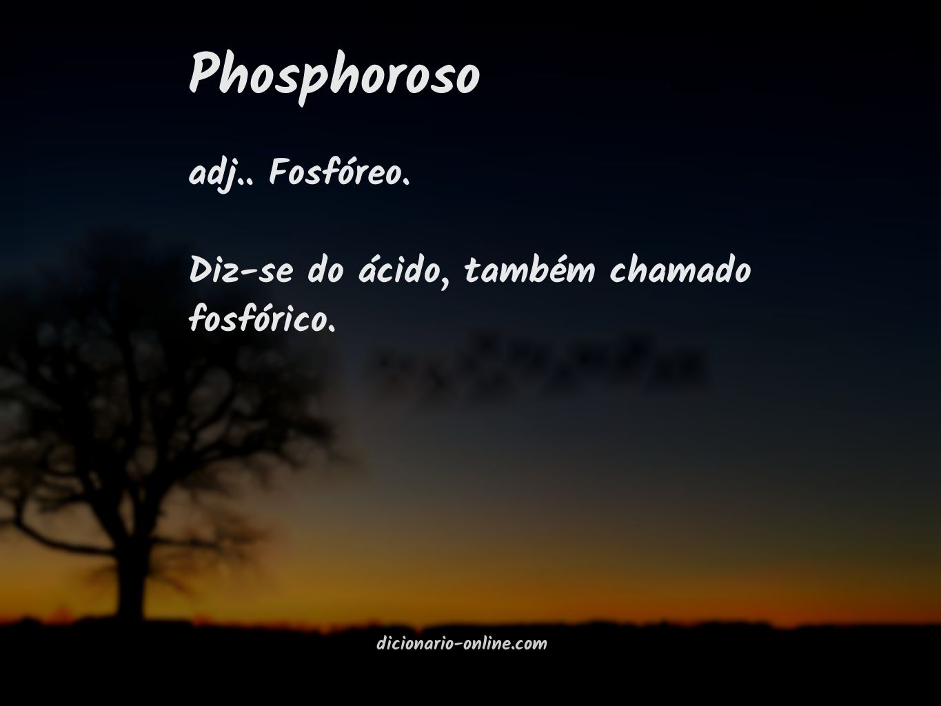Significado de phosphoroso