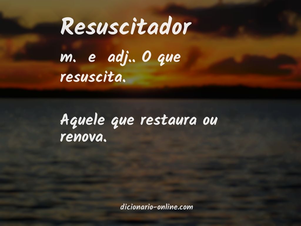 Significado de resuscitador