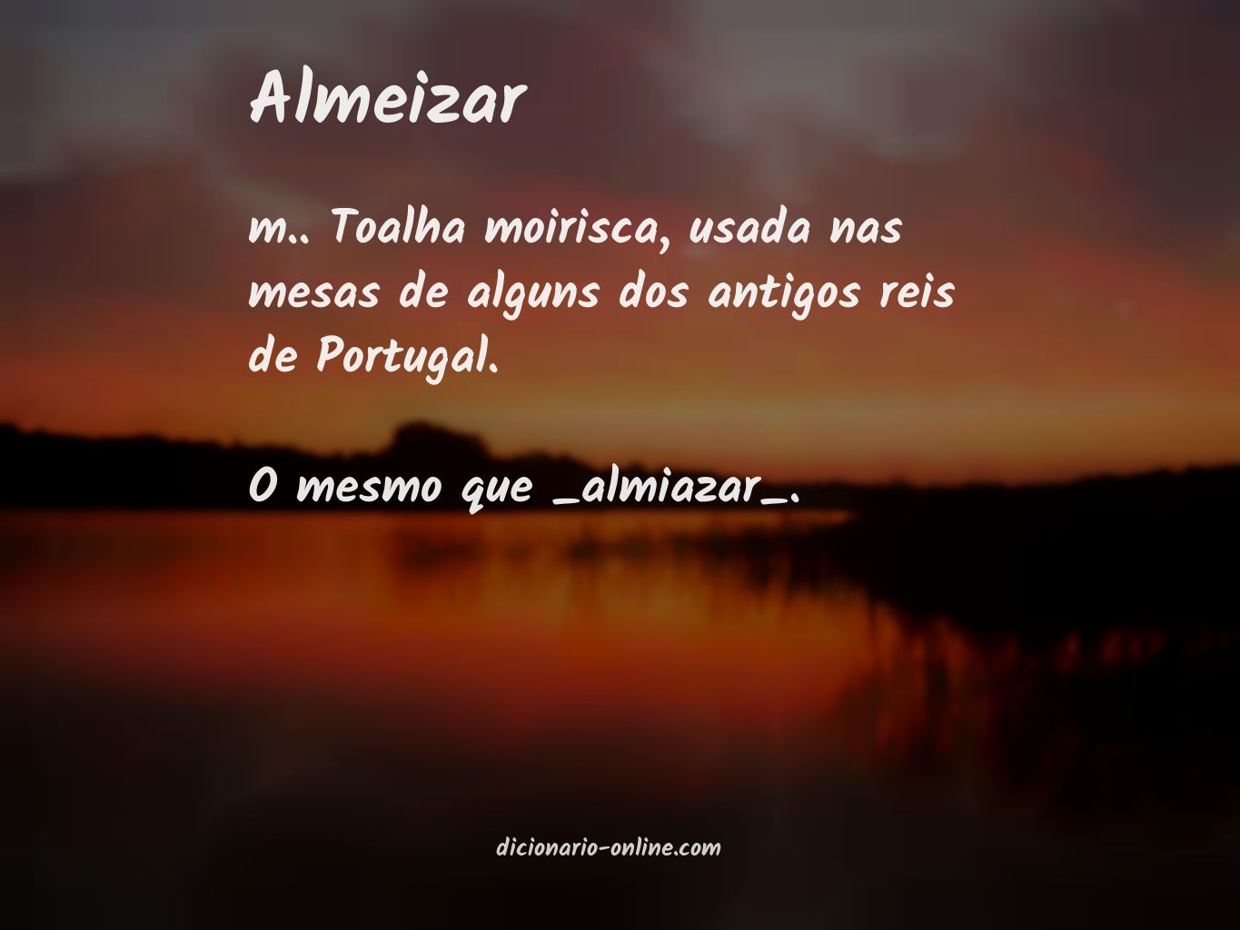 Significado de almeizar