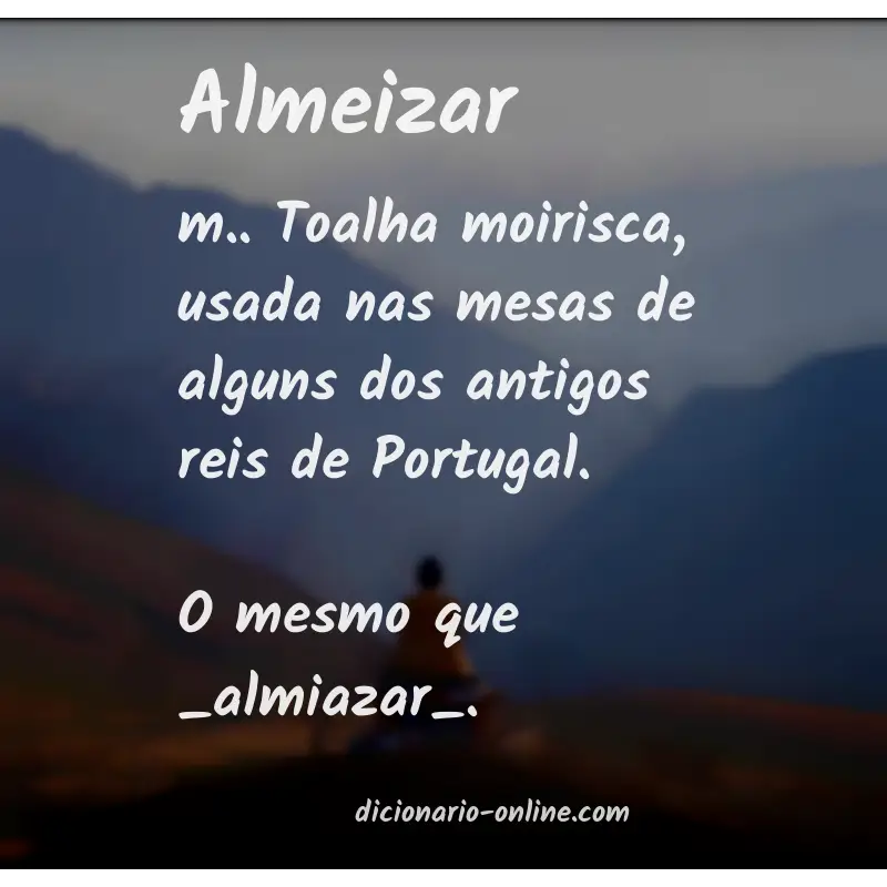 Significado de almeizar