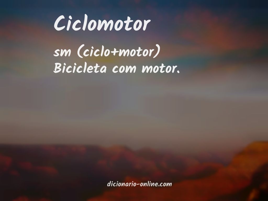 Significado de ciclomotor