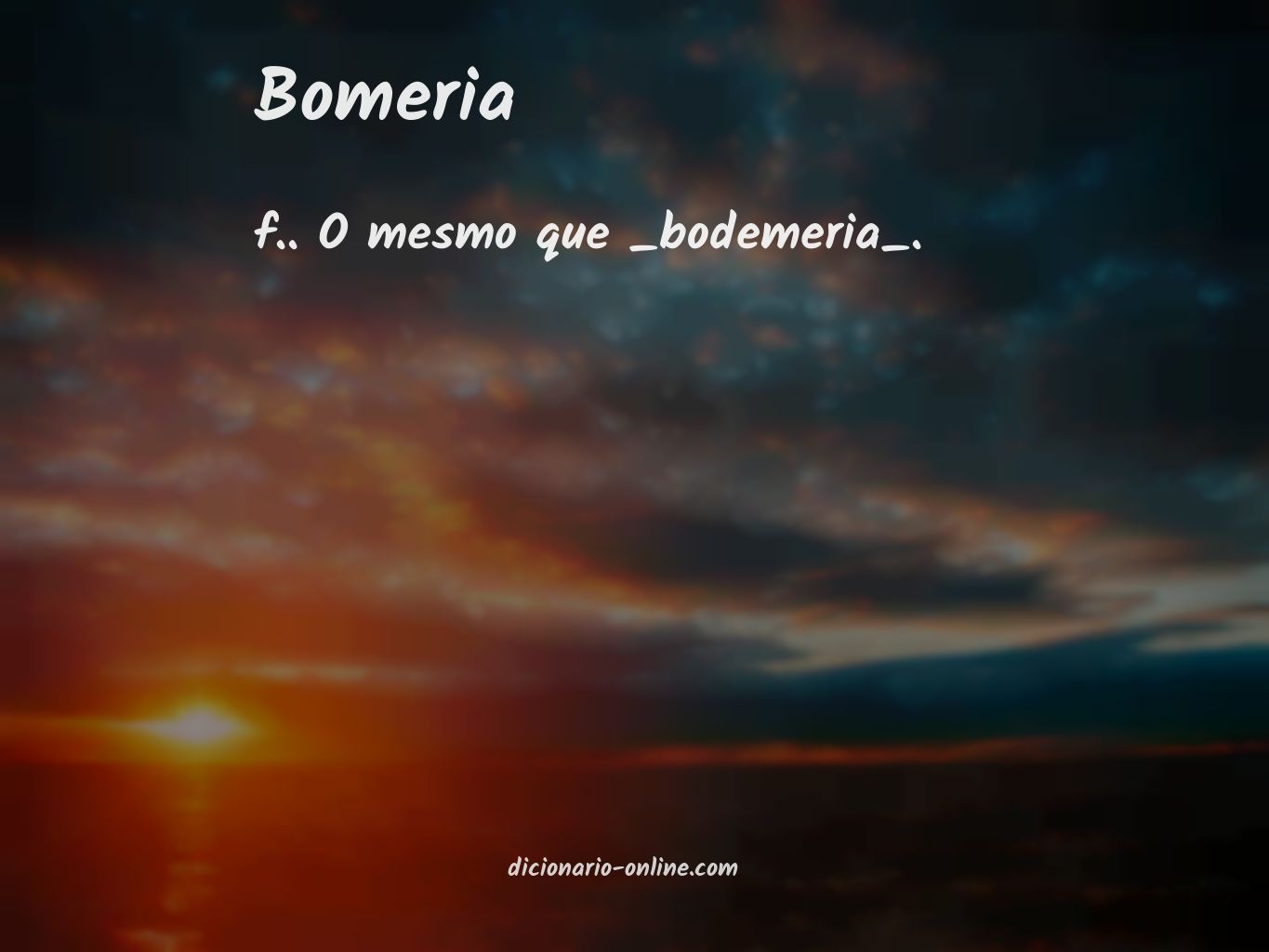 Significado de bomeria