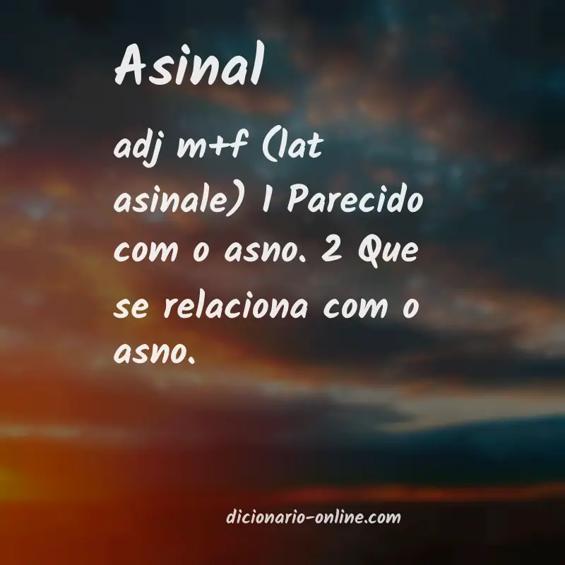 Significado de asinal