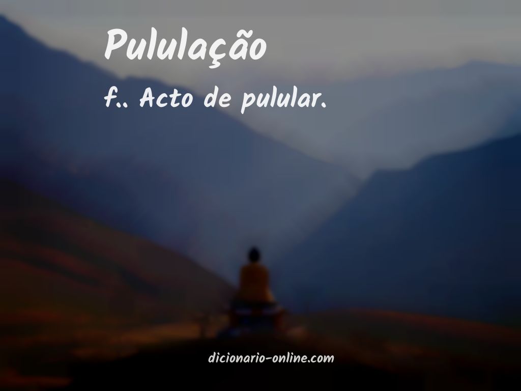 Significado de pululação