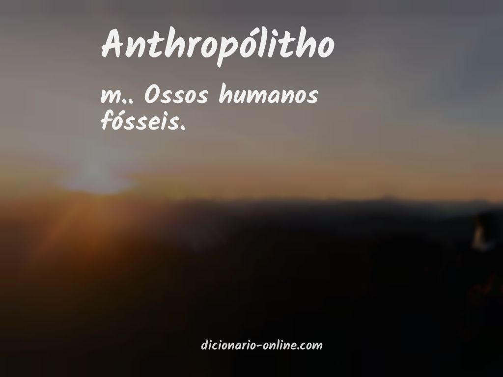 Significado de anthropólitho