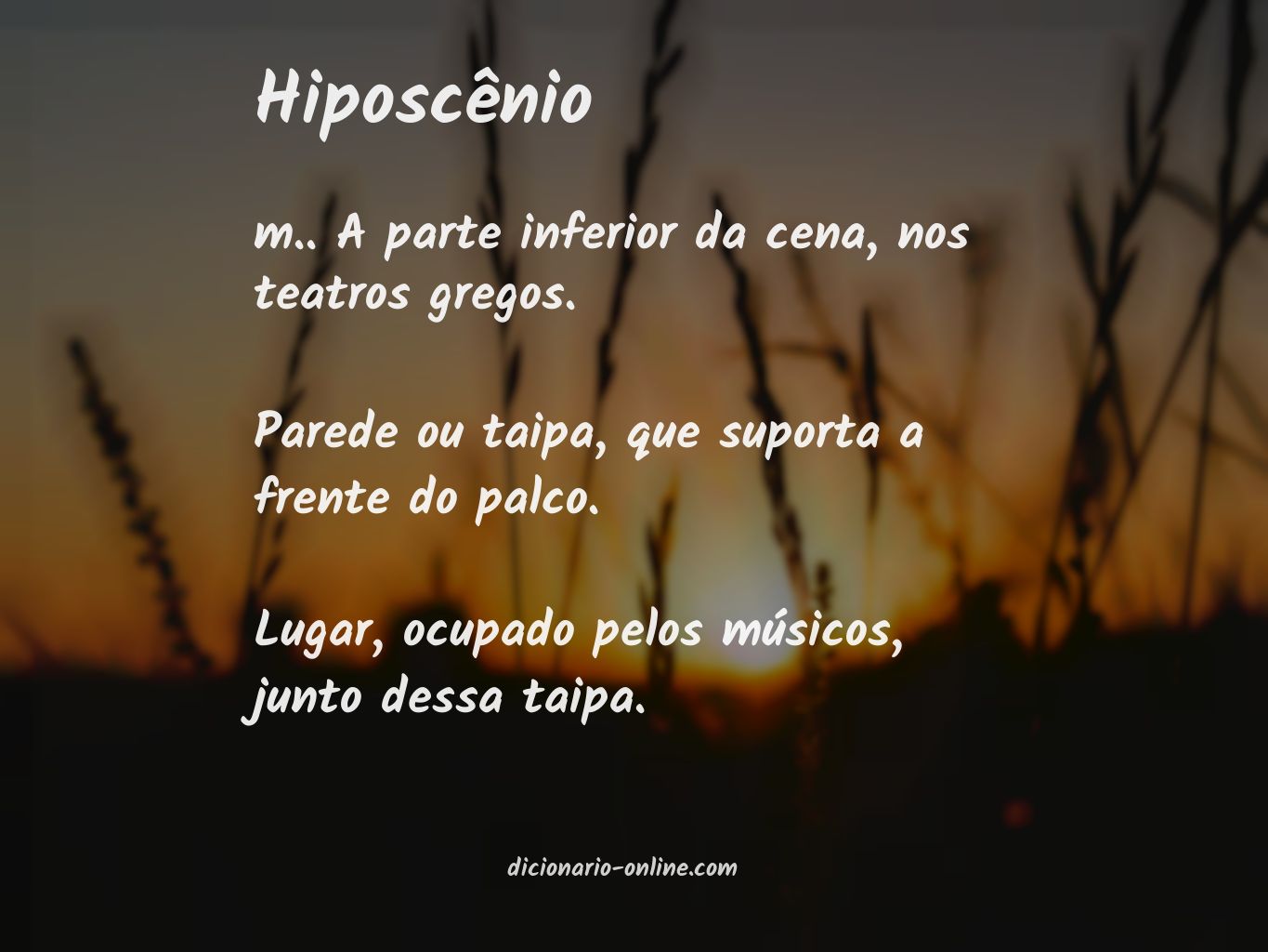 Significado de hiposcênio