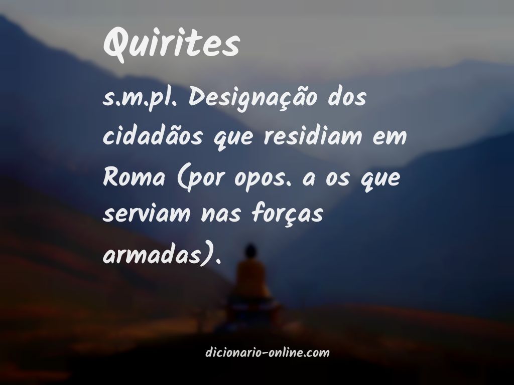 Significado de quirites