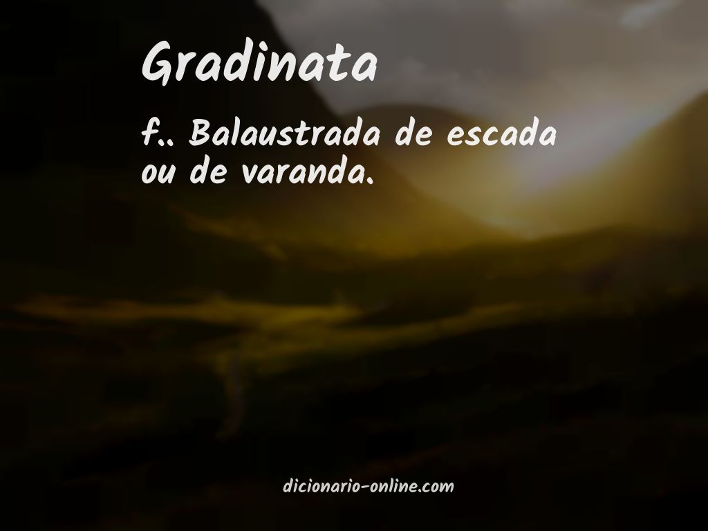 Significado de gradinata