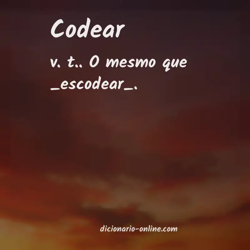 Significado de codear