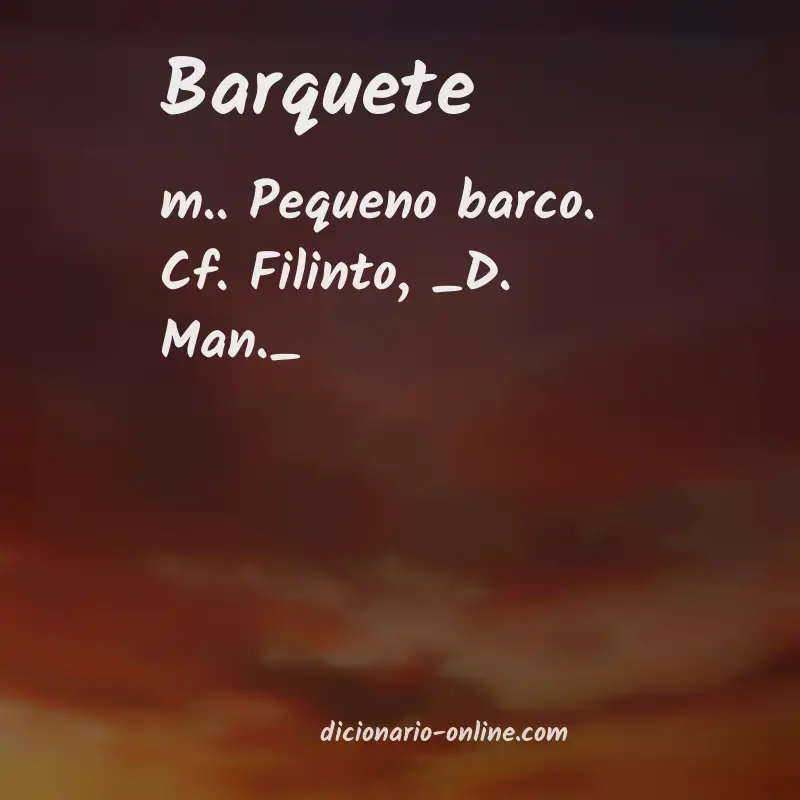 Significado de barquete