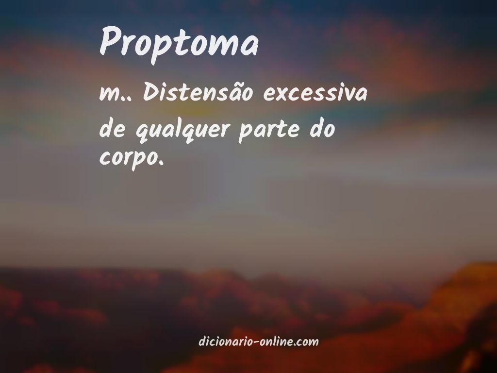 Significado de proptoma