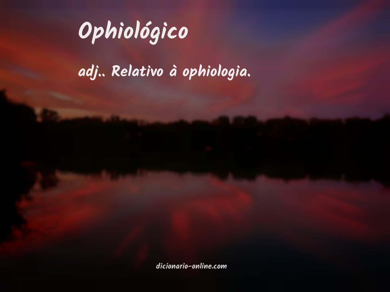 Significado de ophiológico