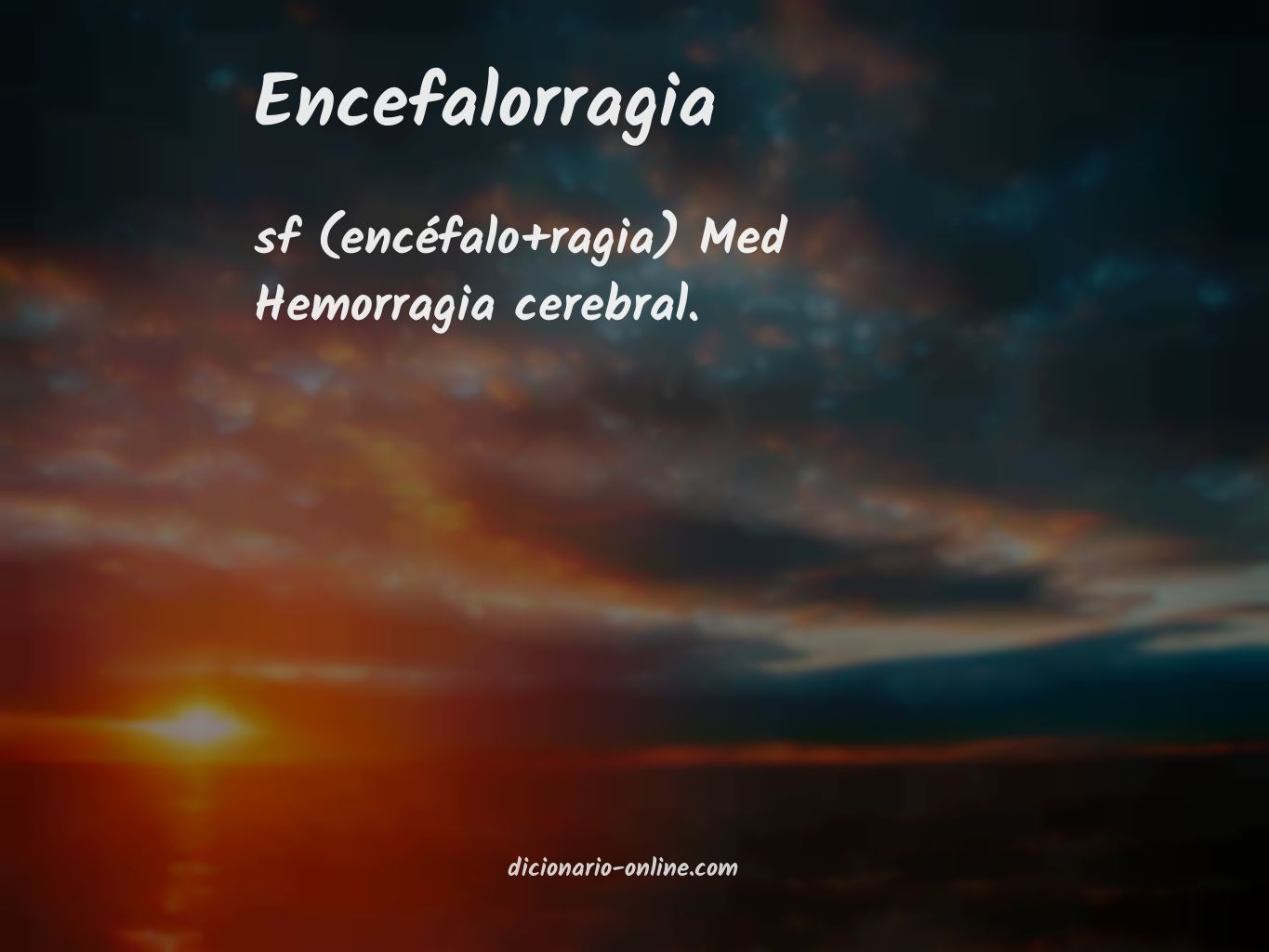 Significado de encefalorragia