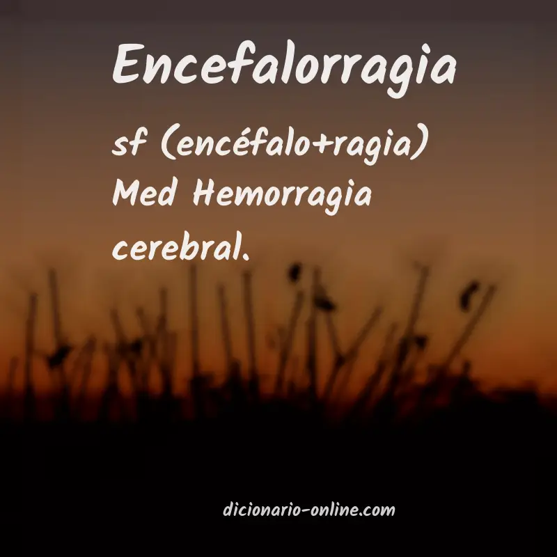 Significado de encefalorragia