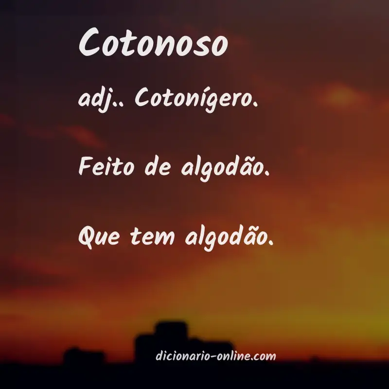 Significado de cotonoso
