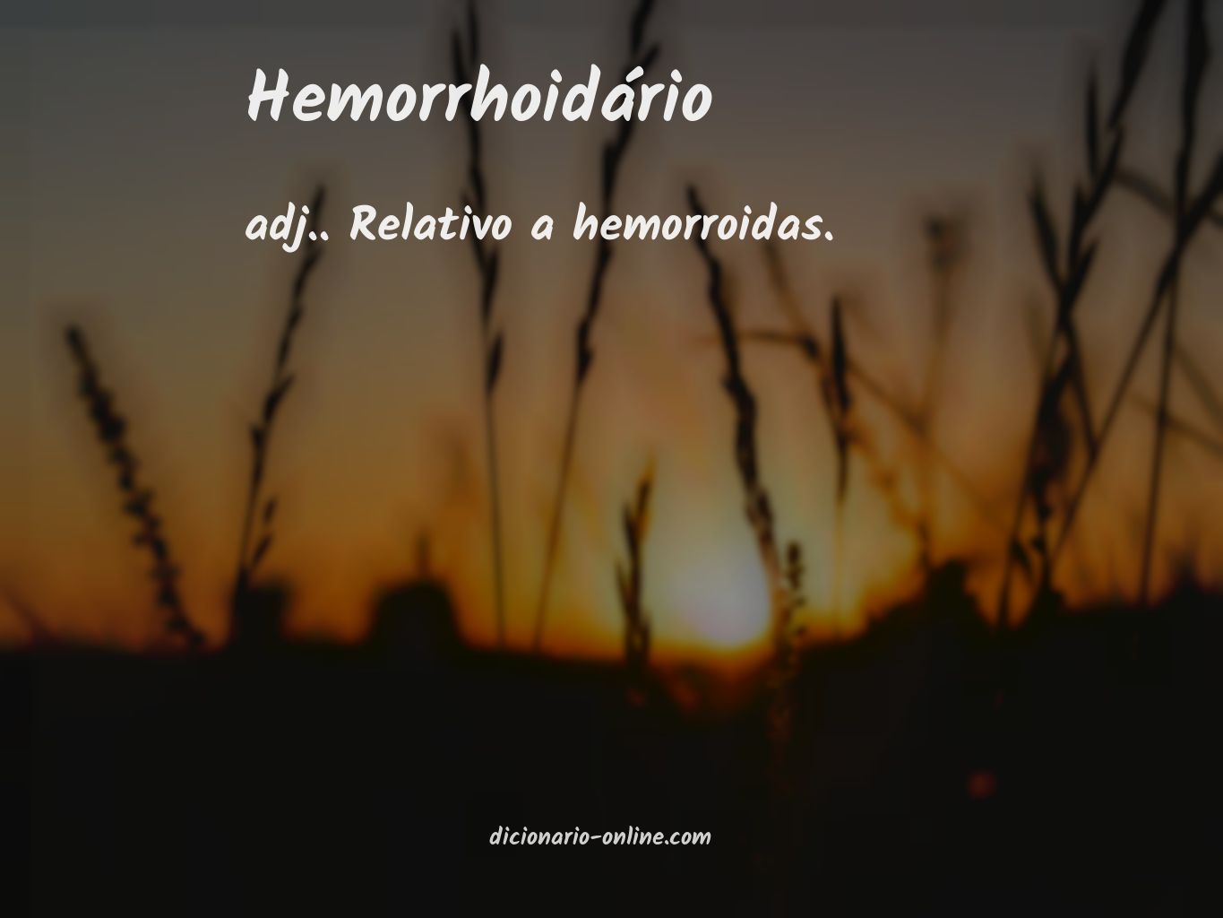 Significado de hemorrhoidário