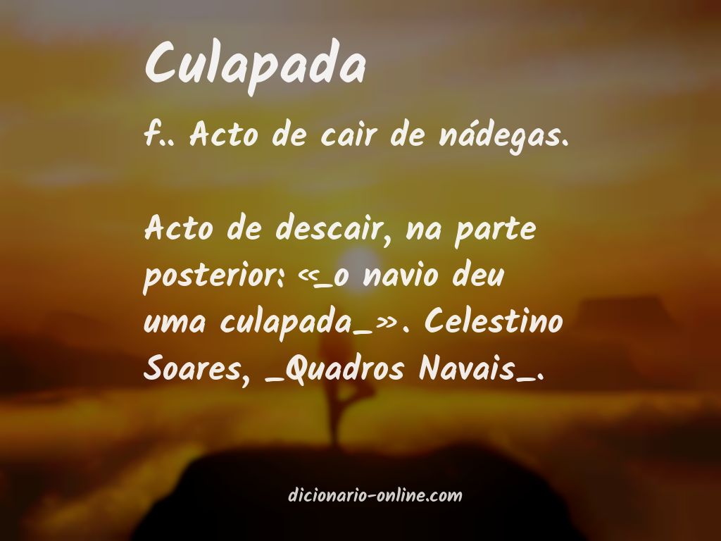 Significado de culapada