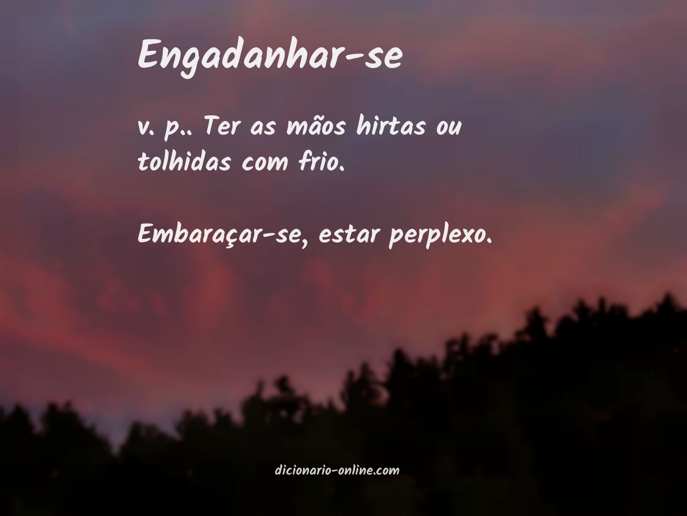 Significado de engadanhar-se