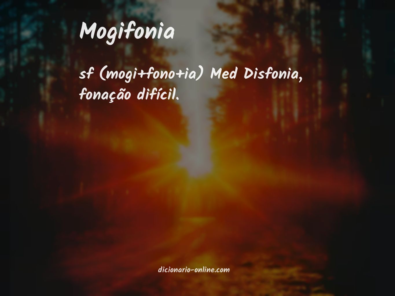 Significado de mogifonia