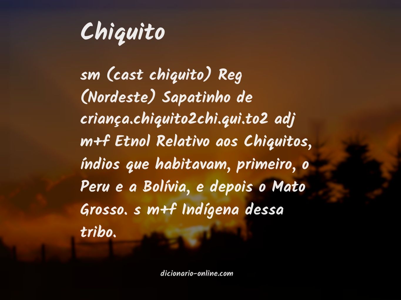 Significado de chiquito