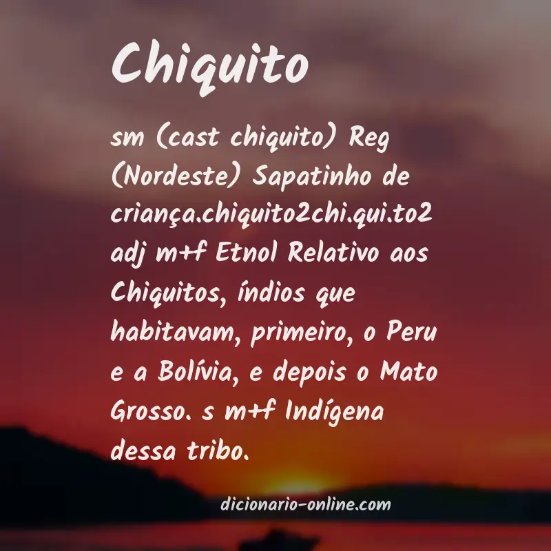 Significado de chiquito