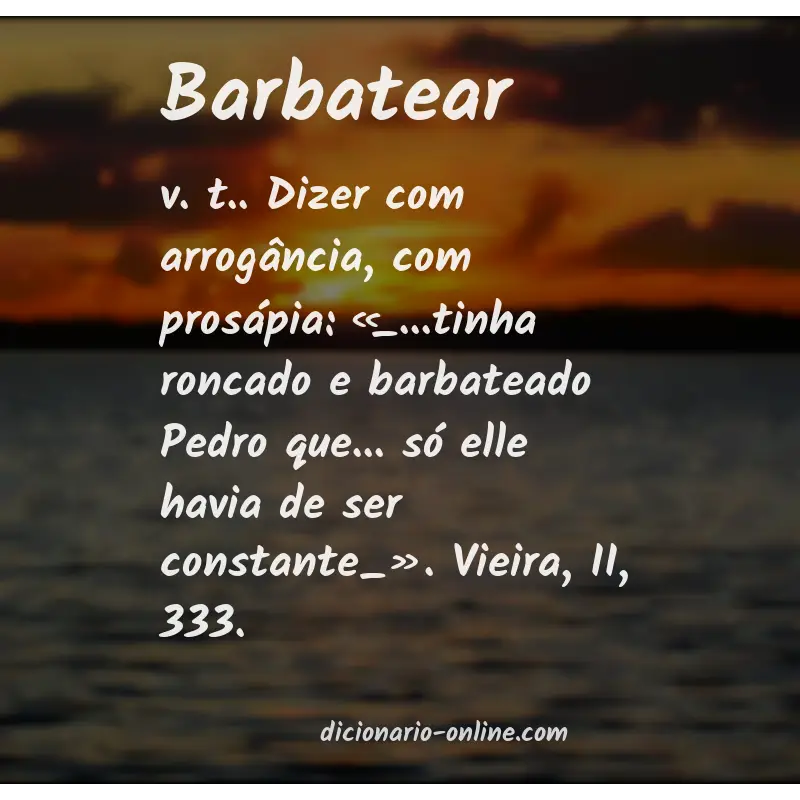 Significado de barbatear